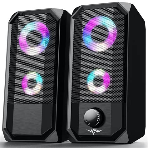 Thin Desktop Computer Speakers Active Bookshelf Speakers 5 Wi ...