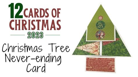 12 Cards of Christmas 2023 - Christmas Tree Never-Ending Card - YouTube