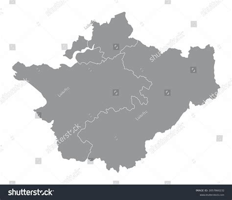 Cheshire County Administrative Map Isolated On Stock Illustration 2057860232 | Shutterstock