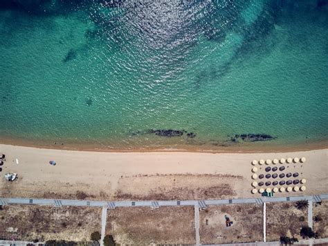 Premium Photo | Beautiful beach top aerial view drone shot