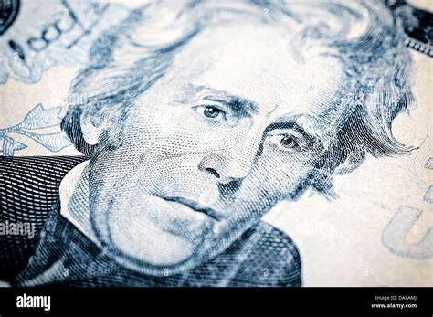 Portrait of Andrew Jackson on the twenty dollar bill Stock Photo - Alamy