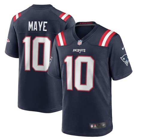 Mens New England Patriots #10 Drake Maye Nike Navy Vapor Untouchable ...