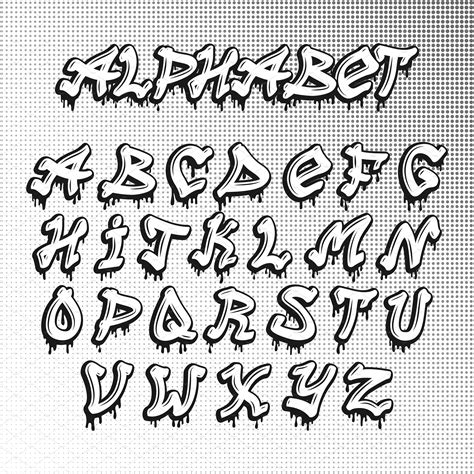 Graffiti font alphabet vector | Lettering alphabet, Graffiti lettering ...