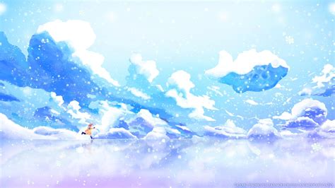 Clouds animated illustration, anime, winter, Kanon HD wallpaper | Wallpaper Flare