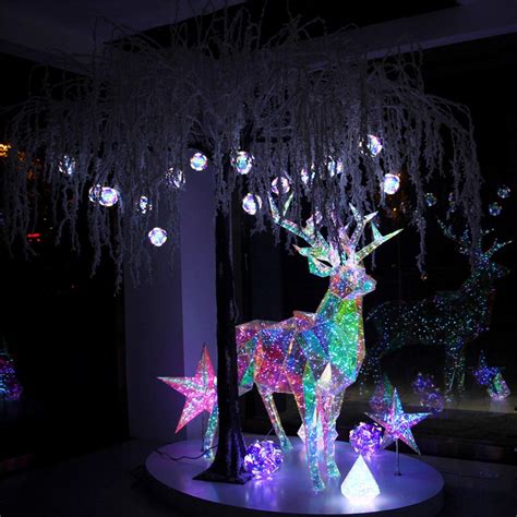 WAIY Christmas reindeer, Christmas large colorful luminous LED reindeer lights home indoor ...