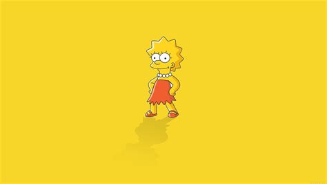 wallpaper for desktop, laptop | ah61-lisa-simpson-minimal-simple-illust ...