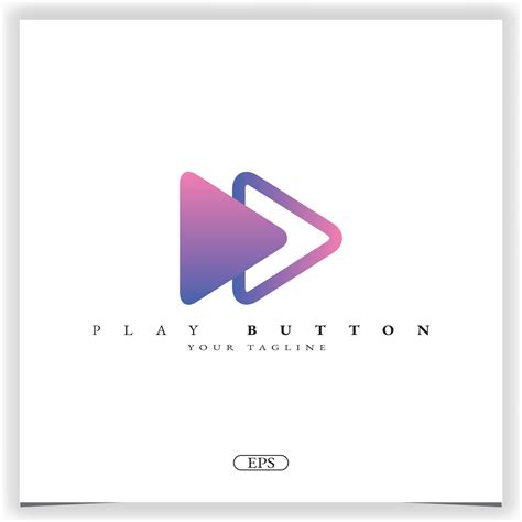 Play button logo premium elegant template vector eps 10 11117211 Vector Art at Vecteezy