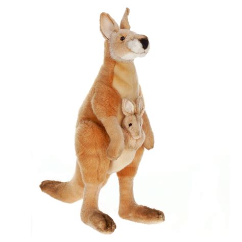 Hansa Creation 18-inch Mama and Joey Kangaroo Stuffed Animal