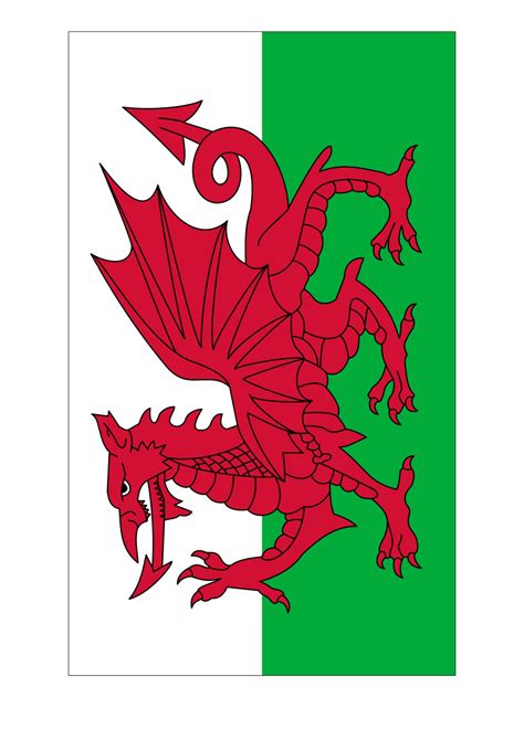 Wales Flag - Download this free printable Wales template A4 flag, A5 flag, 8 and 21 flags on one ...