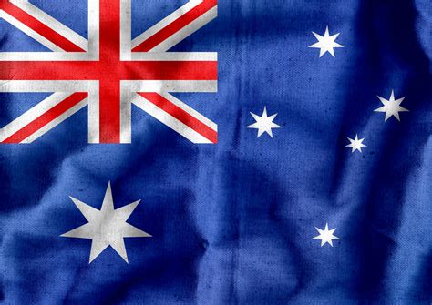 Textile Australian flag with crumples · Free Stock Photo