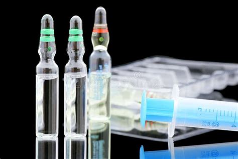 Injection Ampule And Syringe. Stock Photo - Image of medicate, glass: 32847936