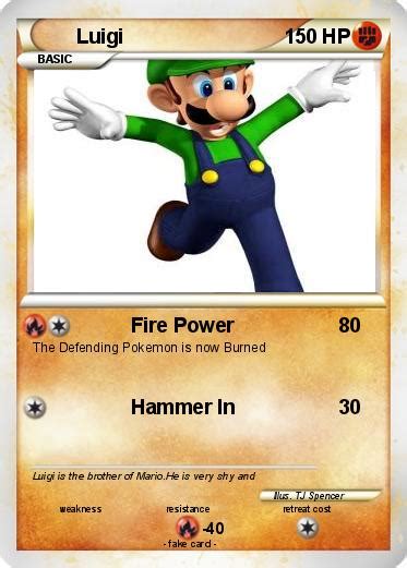 Pokémon Luigi 560 560 - Fire Power - My Pokemon Card