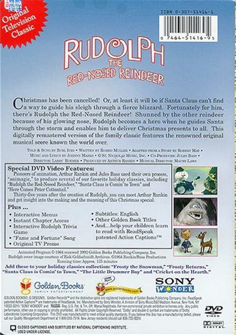 Rudolph The Red-Nosed Reindeer (Sony) (DVD 1964) | DVD Empire