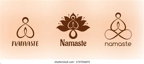 Namaste Logo Symbol Man Lotus Pose Stock Vector (Royalty Free) 1737556073 | Shutterstock