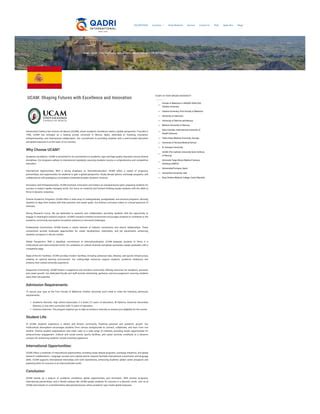 Bridging Education with UCAM Catholic University of Murcia | PDF | Free Download