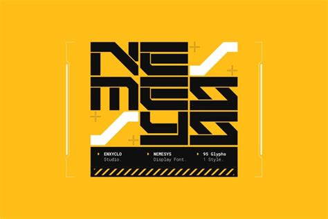 Nemesys - Cyberpunk Futuristic Font - Design Cuts