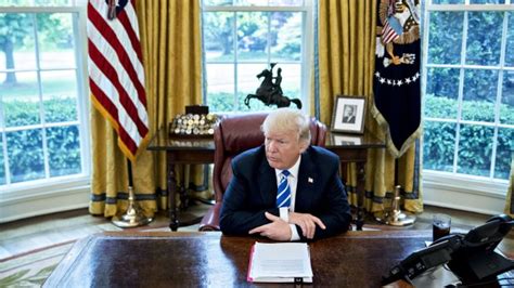 Trump loves his new desk in the Oval Office. But it also has its downsides