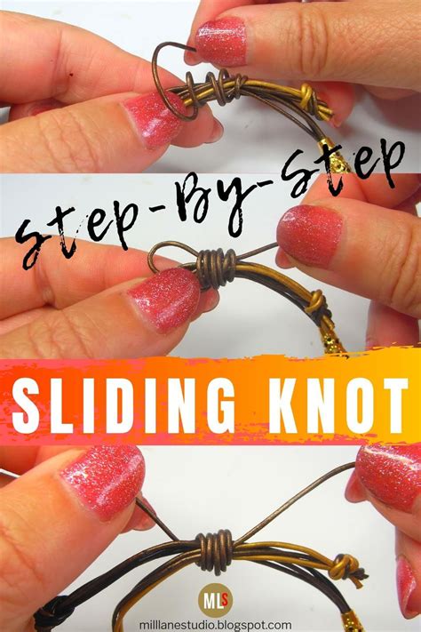 How to Tie a Sliding Knot | Leather jewelry making, Jewelry knots ...