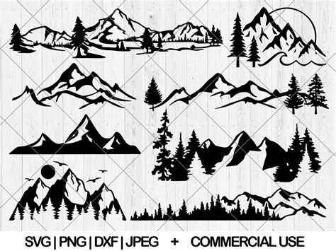 Mountain Scene Svg, Mountain Svg Bundle, Mountain Forest Svg, Mountain Scenery Svg, Mountains ...