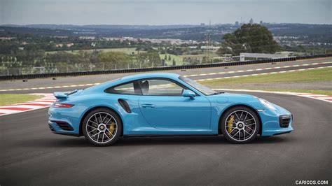 2016 Porsche 911 Turbo S Coupe (Color: Miami Blue) - Side | HD ...