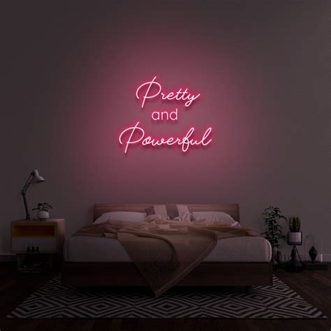 'Pretty And Powerful' Neon SignElectric Green | Cool neon signs, Neon signs, Neon quotes