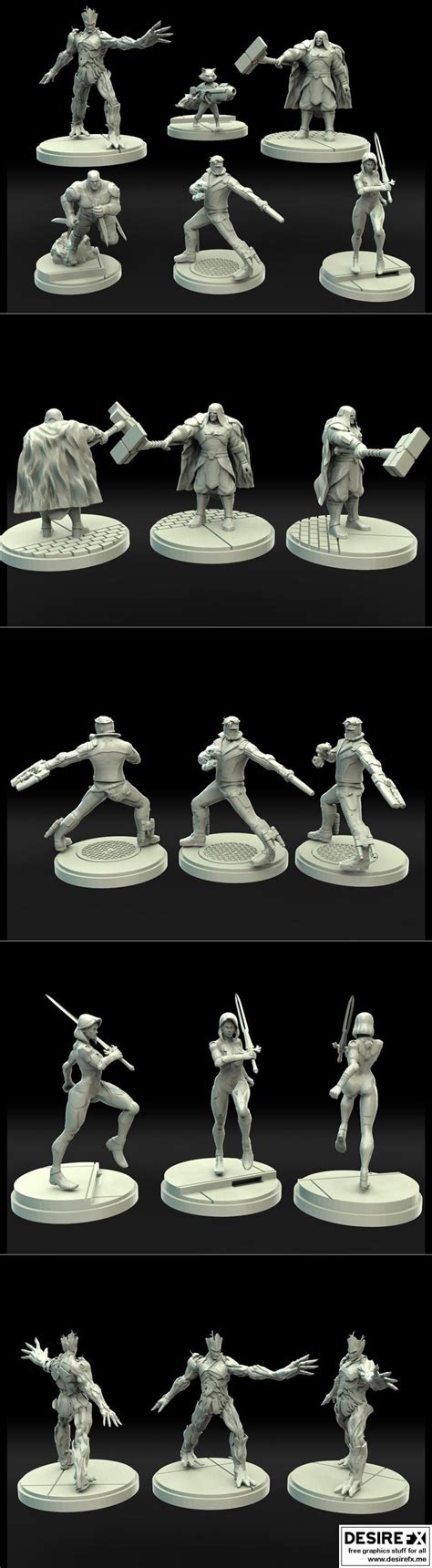 Desire FX 3d models | Legion Miniatures Pack 02 – 3D Print Model STL