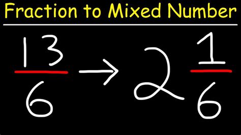 Improper Fractions To Mixed Numbers - YouTube