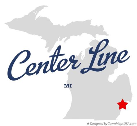 Map of Center Line, MI, Michigan