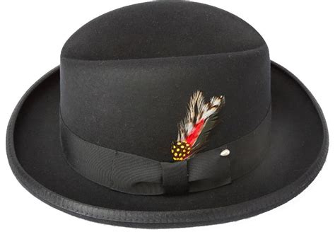 Men's 100% Wool Black Godfather Fedora Style Hat – New Era Factory Outlet