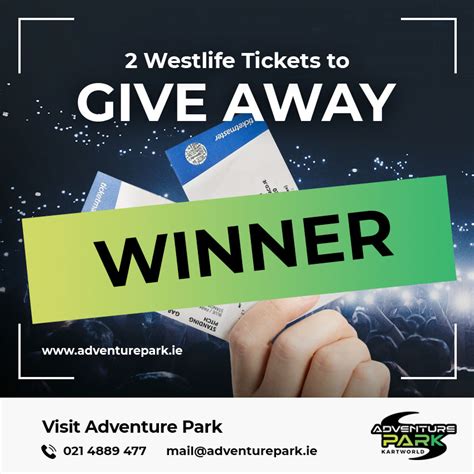 Westlife Tickets Giveaway Winner Announced - Adventure Park