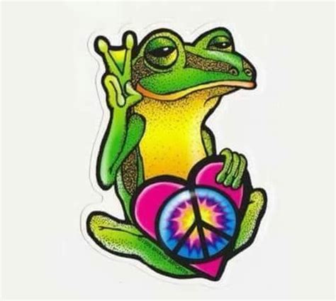 Peace Frog ☮️🐸 | Peace frog, Frog, Peace sign art