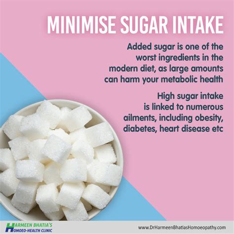 Health tip of the day: Minimise sugar intake. | Dr. Harmeen Bhatia