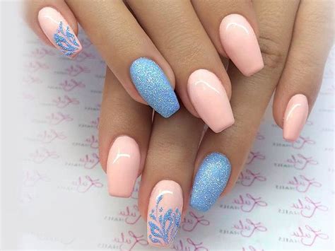 Blue and pink ,you'll like. Baby Blue Nail Ideas You Should Try. #nail #nails #naildesigns # ...