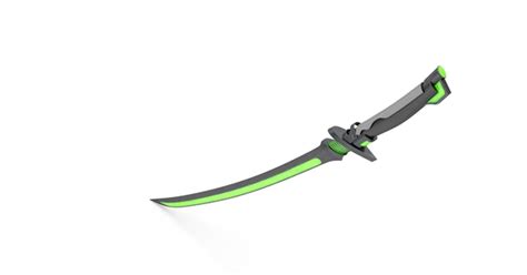 Fantasy Sci Fi Sword Green, 3D - Envato Elements