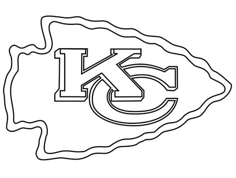 Kansas City Chiefs Logo coloring page - Download, Print or Color Online for Free