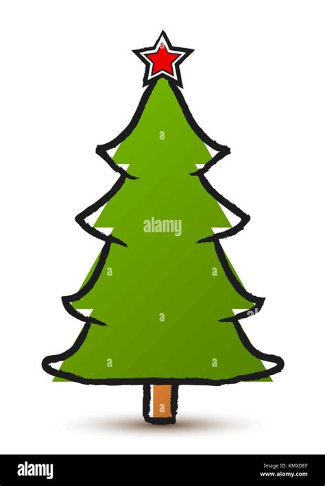 Christmas Tree Drawing Simple - Foto Kolekcija