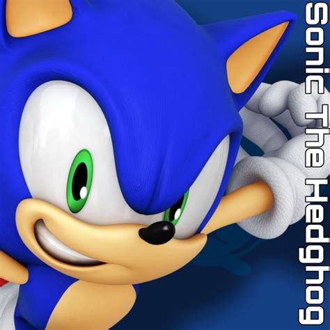 sonic the hedgehog is smiling and waving