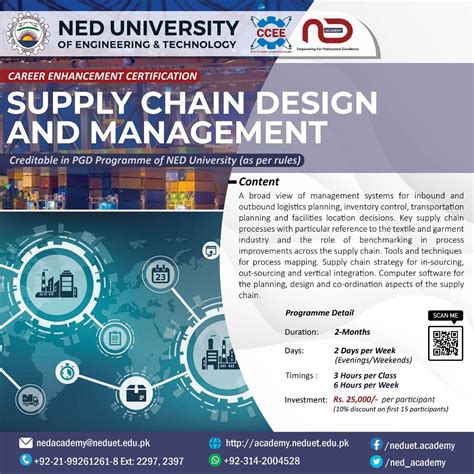 Supply Chain Design and Management | NED Academy - CCEE | CMPP