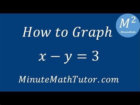 How to Graph x-y=3 - YouTube