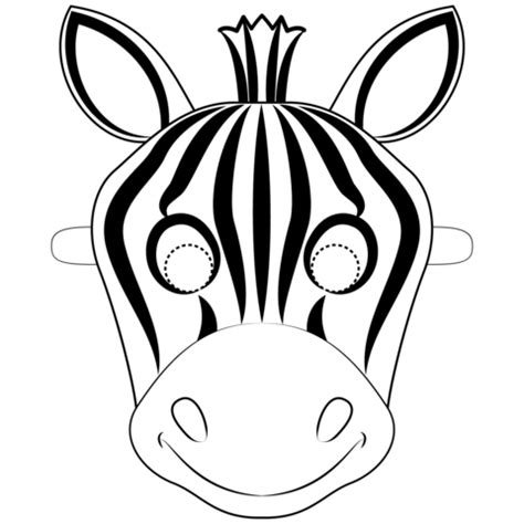 Zebra Mask coloring page | Free Printable Coloring Pages