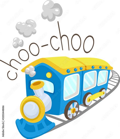 Train Onomatopoeia Sound Choo Choo Illustration Stock Vector | Adobe Stock