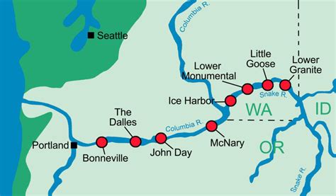 Washington Dams Map