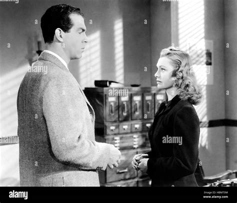 DOUBLE INDEMNITY, from left, Fred MacMurray, Jean Heather, 1944 Stock ...