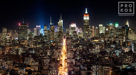 Manhattan Cityscape from Soho at Night - NYC Photography - PROKOS