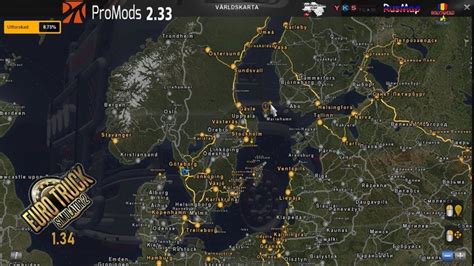 ETS2: Promods Big Map Setup with Background v1.22 [1.34.x] v 1.22 Maps Mod für Eurotruck Simulator 2