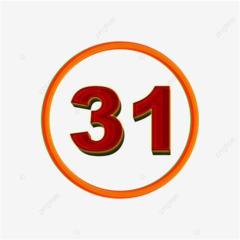 Number 31 Clipart