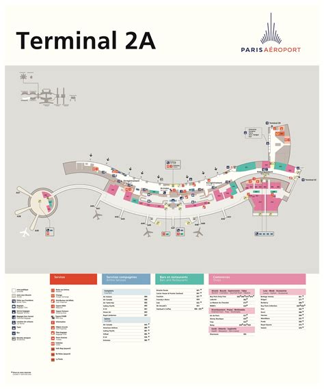 Plan Terminal 2A CDG – Aéroport Roissy Charles de Gaulle - Night Fox Tips