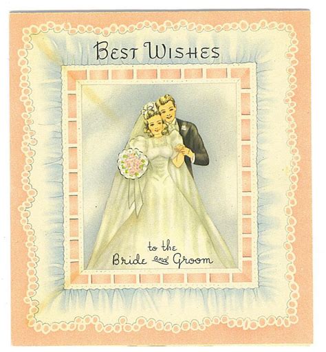 Best Wishes To The Bride and Groom card | Vintage wedding cards, Groom card, Vintage wedding