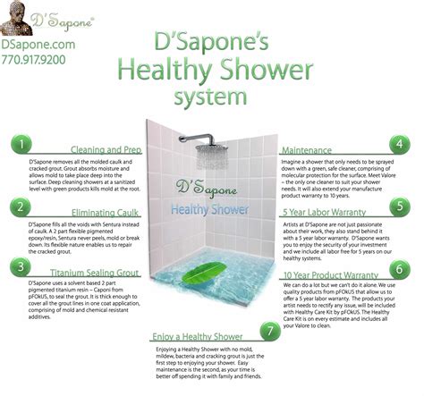 Healthy shower with no stains