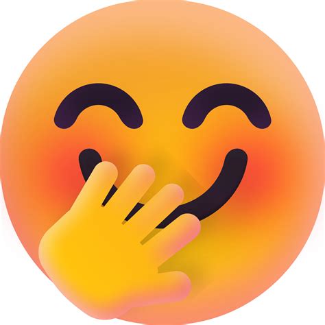 "Face with Hand Over Mouth" Emoji - Download for free – Iconduck